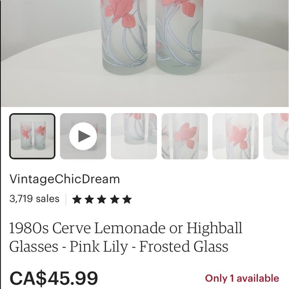 Vintage highball glasseware by Cerve - Picture 9 of 9